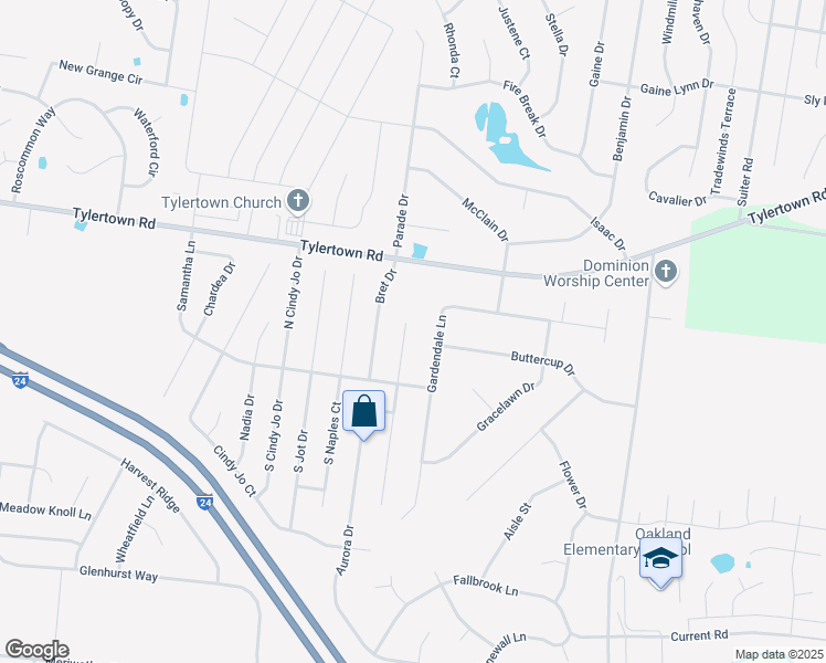 map of restaurants, bars, coffee shops, grocery stores, and more near 3761 Kendra Court North in Clarksville