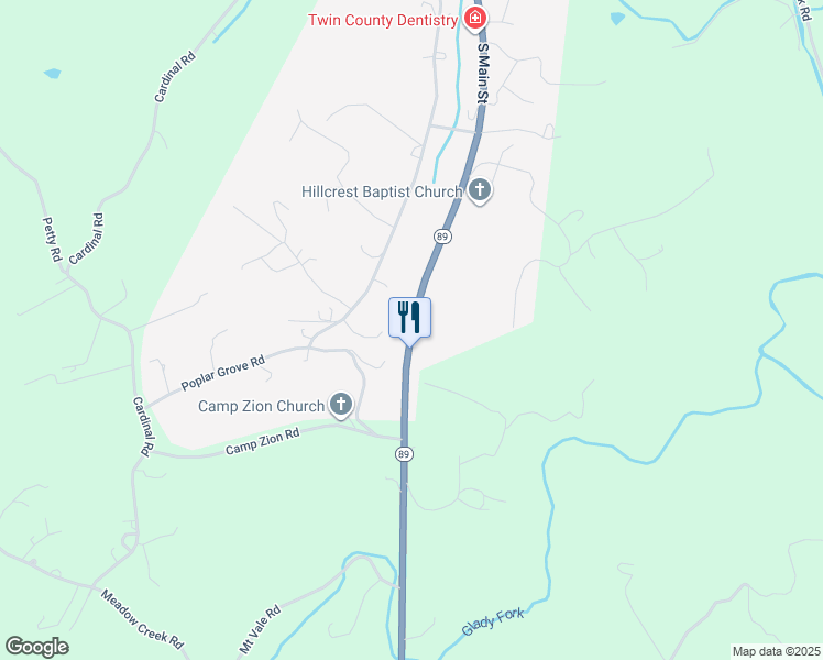 map of restaurants, bars, coffee shops, grocery stores, and more near in Galax