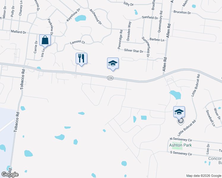 map of restaurants, bars, coffee shops, grocery stores, and more near 952 Princeton Drive in Clarksville