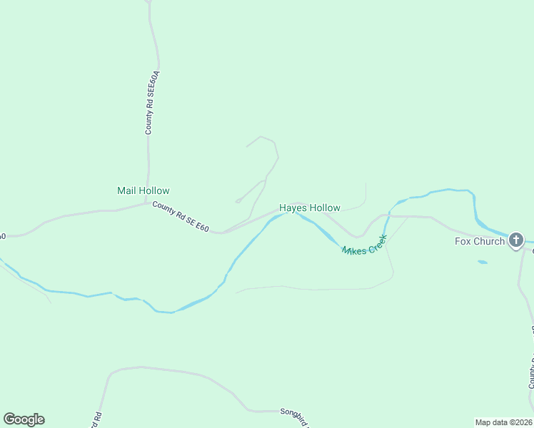map of restaurants, bars, coffee shops, grocery stores, and more near County Road SE E60 in Rocky Comfort
