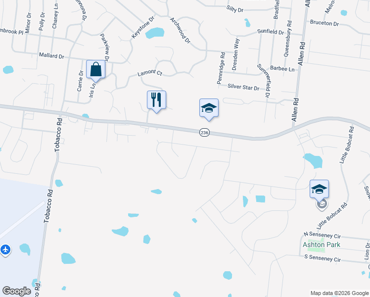 map of restaurants, bars, coffee shops, grocery stores, and more near 911 Princeton Drive in Clarksville
