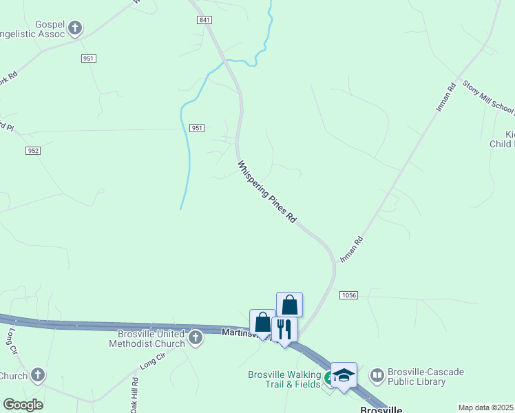 map of restaurants, bars, coffee shops, grocery stores, and more near 5844 Whispering Pines Road in Cascade