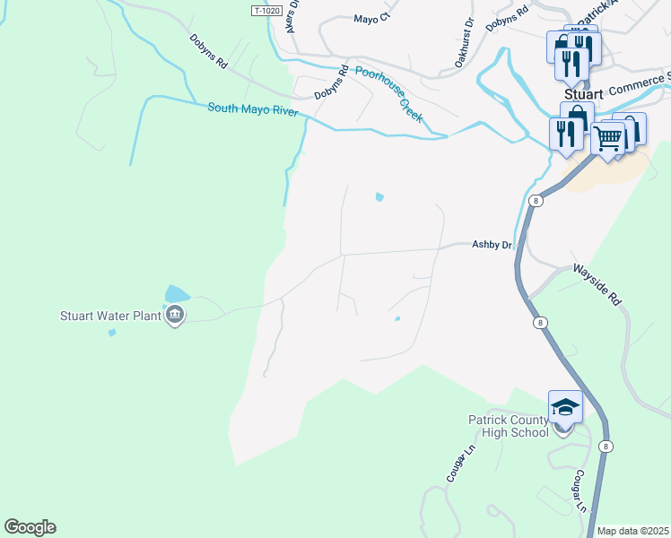 map of restaurants, bars, coffee shops, grocery stores, and more near 44 Carters View Court in Stuart