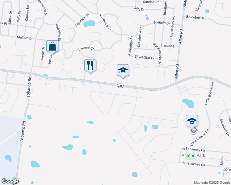 map of restaurants, bars, coffee shops, grocery stores, and more near 935 Princeton Drive in Clarksville