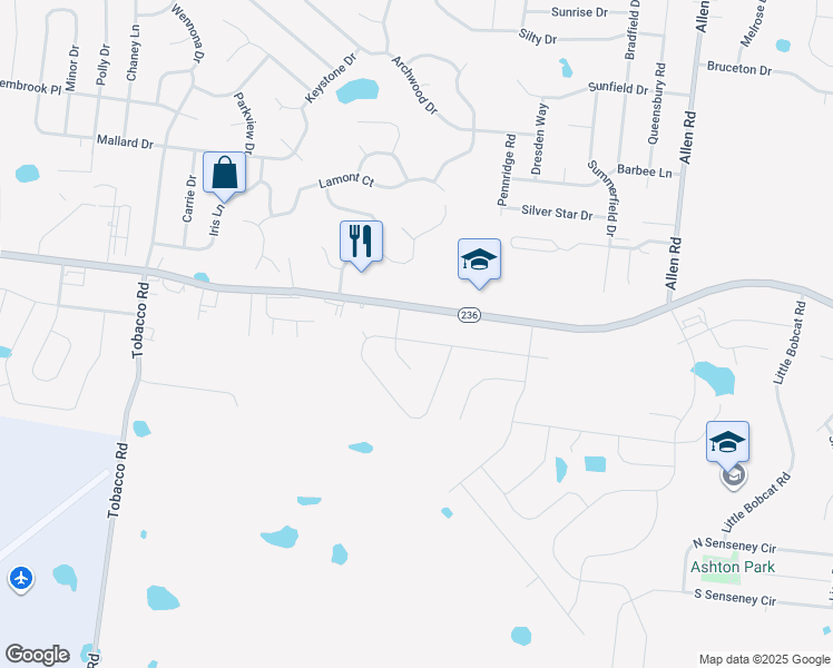 map of restaurants, bars, coffee shops, grocery stores, and more near 911 Princeton Drive in Clarksville
