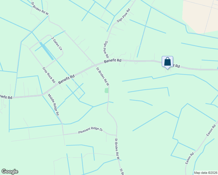 map of restaurants, bars, coffee shops, grocery stores, and more near 1417 Saint Brides Road West in Chesapeake
