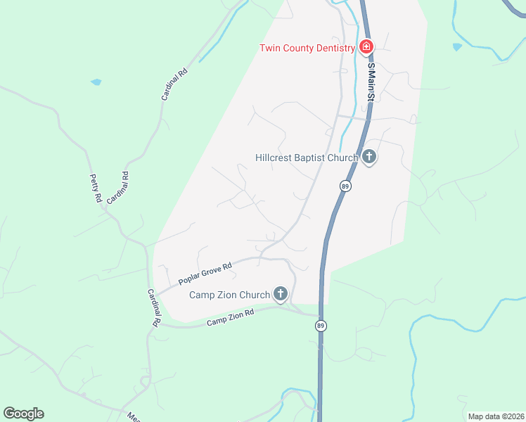 map of restaurants, bars, coffee shops, grocery stores, and more near 96-120 Vine Street in Galax