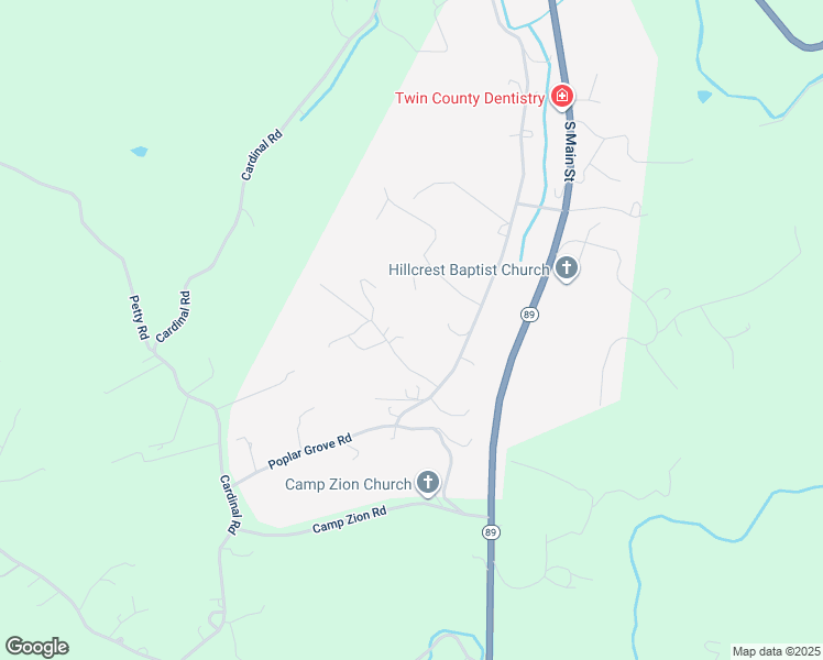 map of restaurants, bars, coffee shops, grocery stores, and more near 113 Vine Street in Galax