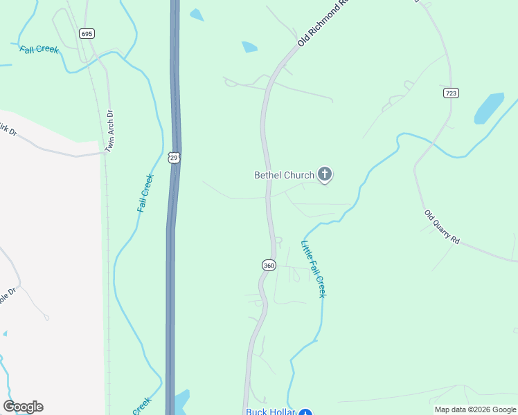 map of restaurants, bars, coffee shops, grocery stores, and more near 3801 Old Richmond Road in Danville