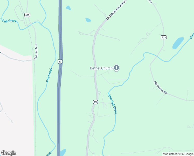 map of restaurants, bars, coffee shops, grocery stores, and more near 3801 Old Richmond Road in Danville