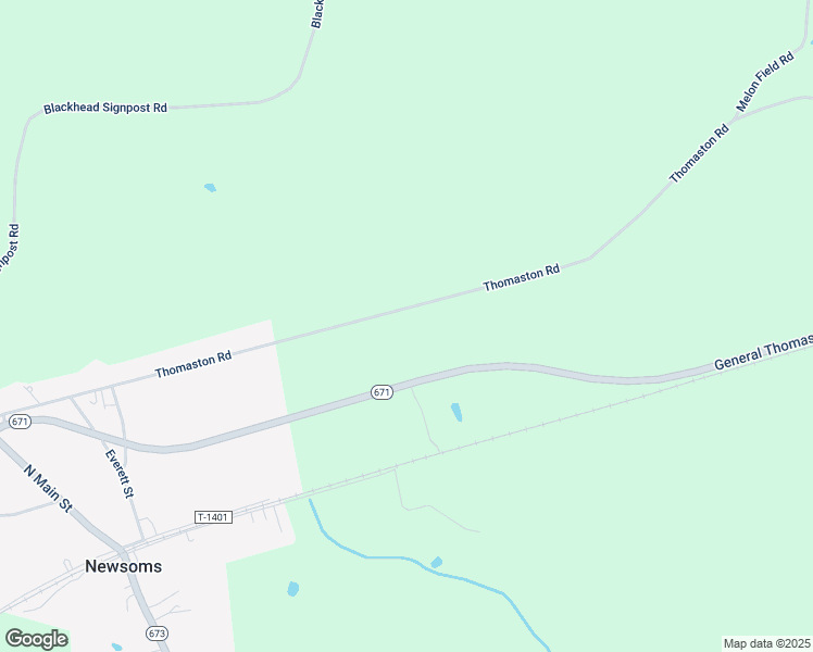 map of restaurants, bars, coffee shops, grocery stores, and more near 23180 Thomaston Road in Newsoms