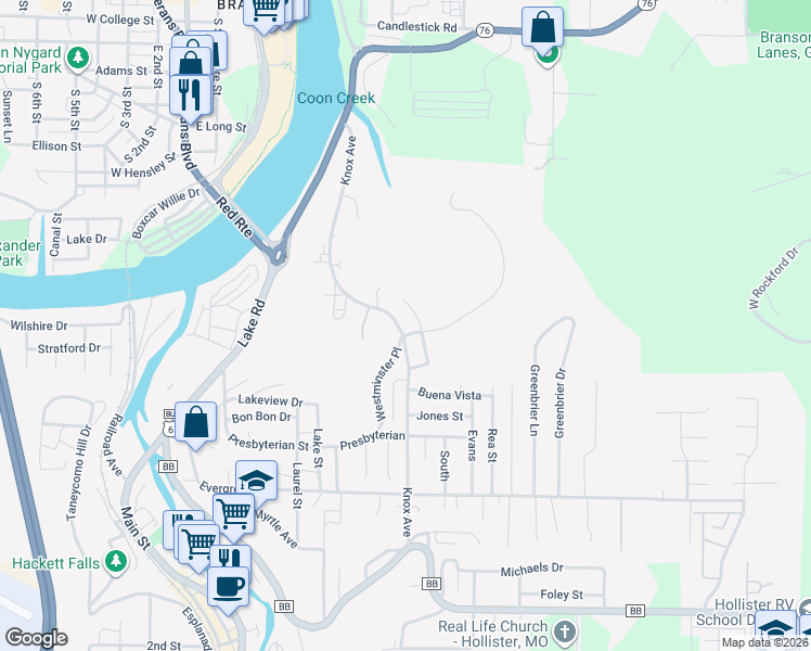 map of restaurants, bars, coffee shops, grocery stores, and more near 608 Knox Avenue in Hollister