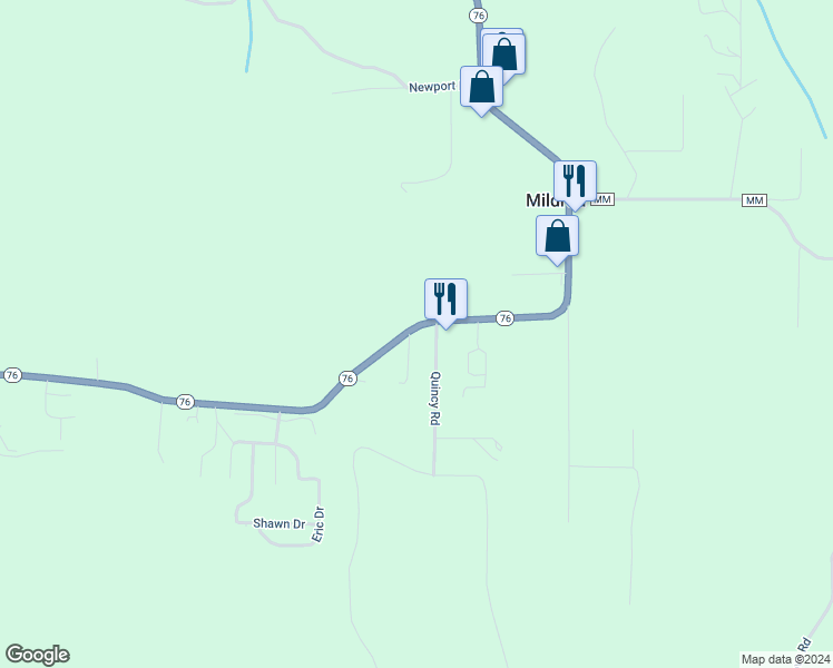 map of restaurants, bars, coffee shops, grocery stores, and more near 330 Timothy Road in Kirbyville