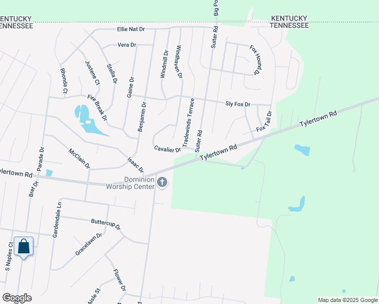 map of restaurants, bars, coffee shops, grocery stores, and more near 702 Cavalier Drive in Clarksville