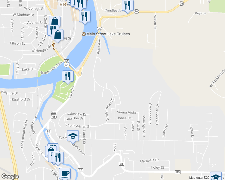 map of restaurants, bars, coffee shops, grocery stores, and more near 608 Knox Avenue in Hollister