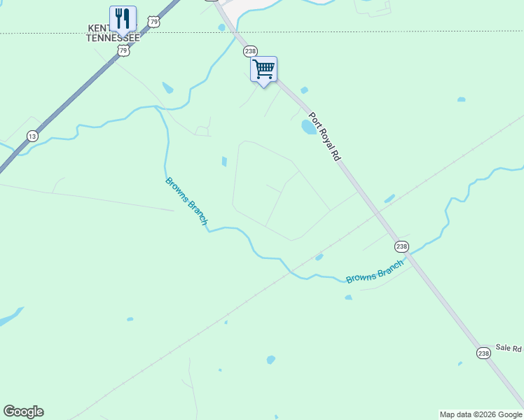 map of restaurants, bars, coffee shops, grocery stores, and more near 100 Arkadelphia Road in Clarksville