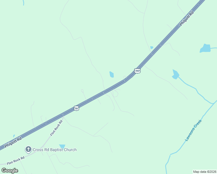 map of restaurants, bars, coffee shops, grocery stores, and more near 8200 Philpott Road in South Boston