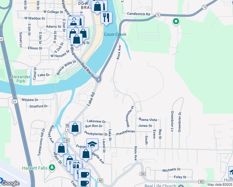 map of restaurants, bars, coffee shops, grocery stores, and more near 138-142 Baity Road in Hollister
