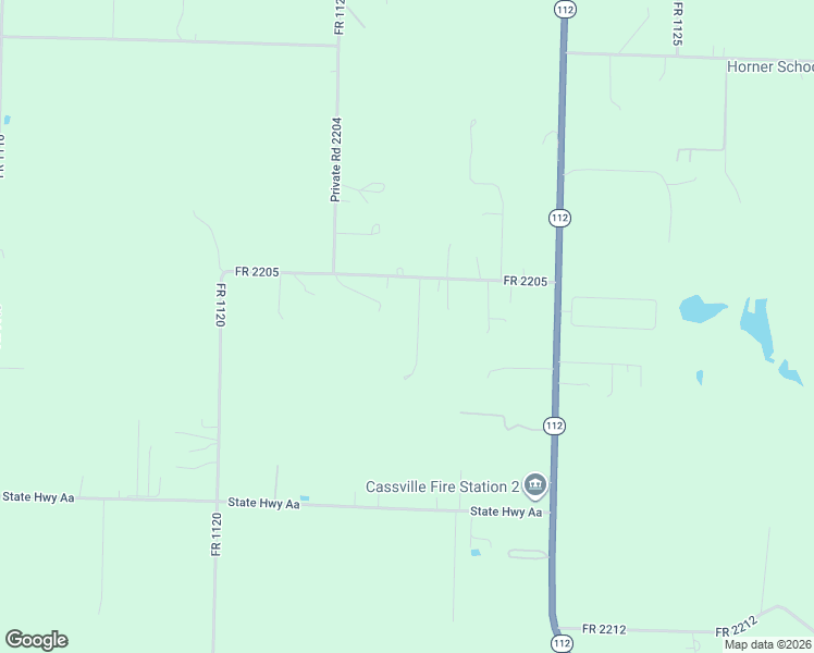 map of restaurants, bars, coffee shops, grocery stores, and more near 20875 Private Road 1122 in Cassville