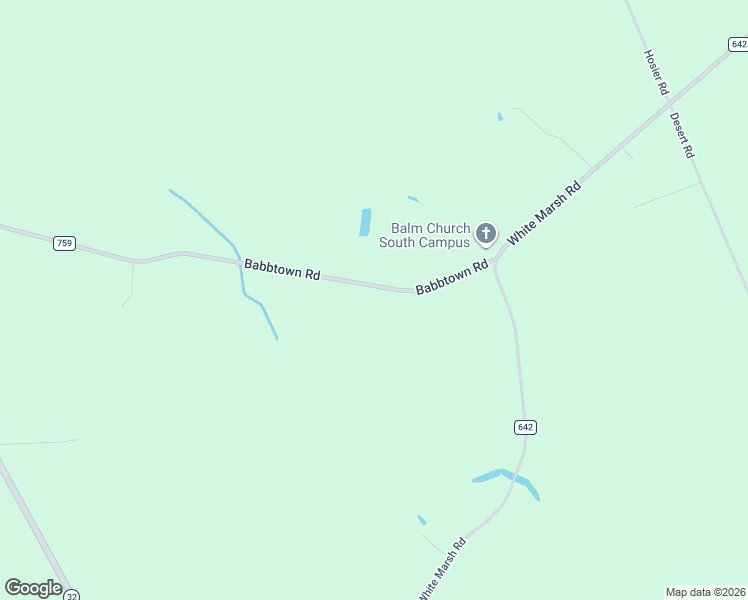 map of restaurants, bars, coffee shops, grocery stores, and more near 1301 Babbtown Road in Suffolk