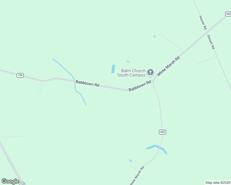 map of restaurants, bars, coffee shops, grocery stores, and more near 1301 Babbtown Road in Suffolk