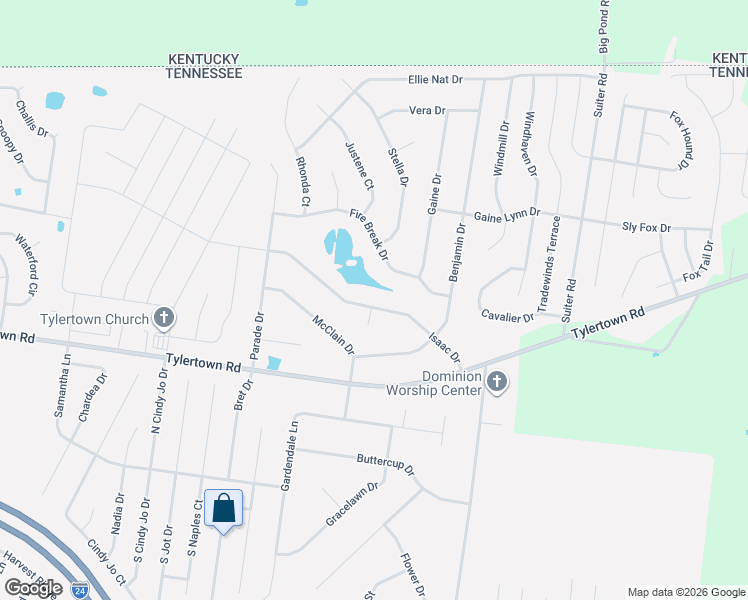 map of restaurants, bars, coffee shops, grocery stores, and more near 798 Isaac Drive in Clarksville