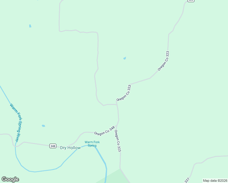 map of restaurants, bars, coffee shops, grocery stores, and more near 4471 County Road 323 in Thayer