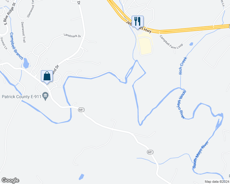 map of restaurants, bars, coffee shops, grocery stores, and more near 301b South Main Street in Stuart