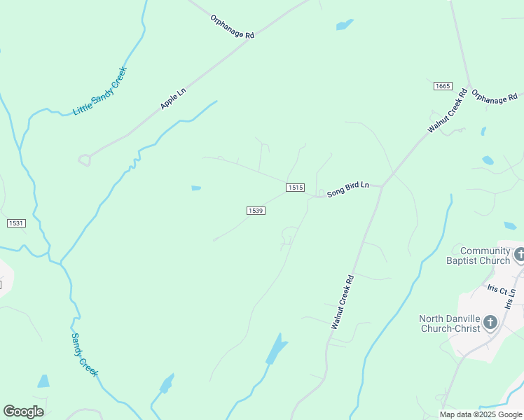 map of restaurants, bars, coffee shops, grocery stores, and more near 257 Ashworth Lane in Danville