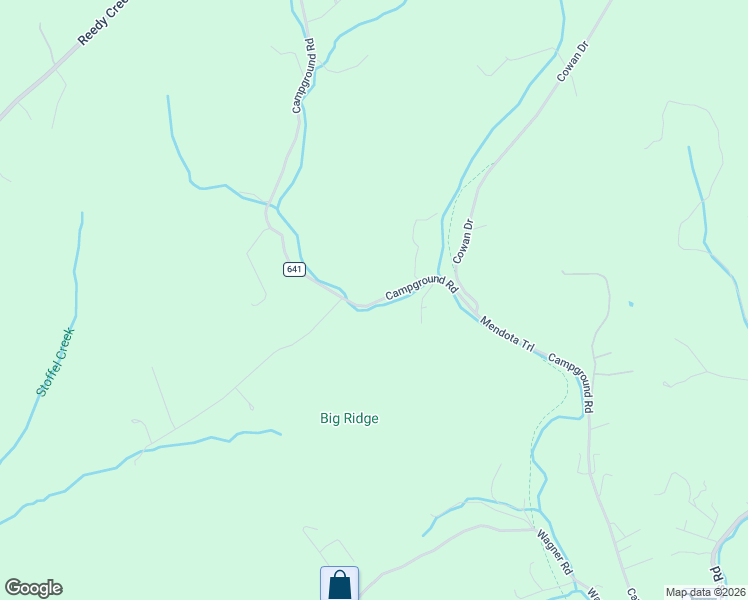 map of restaurants, bars, coffee shops, grocery stores, and more near 21527 Campground Road in Bristol