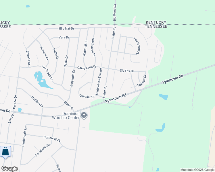 map of restaurants, bars, coffee shops, grocery stores, and more near 3706 Gray Fox Drive in Clarksville