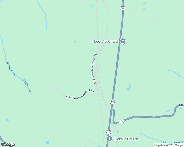 map of restaurants, bars, coffee shops, grocery stores, and more near Mary Wilson Cemetery Road in McCreary County