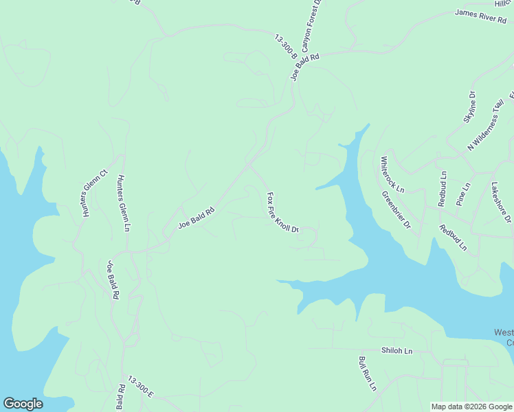 map of restaurants, bars, coffee shops, grocery stores, and more near 571 Foxfire Road in Kimberling City