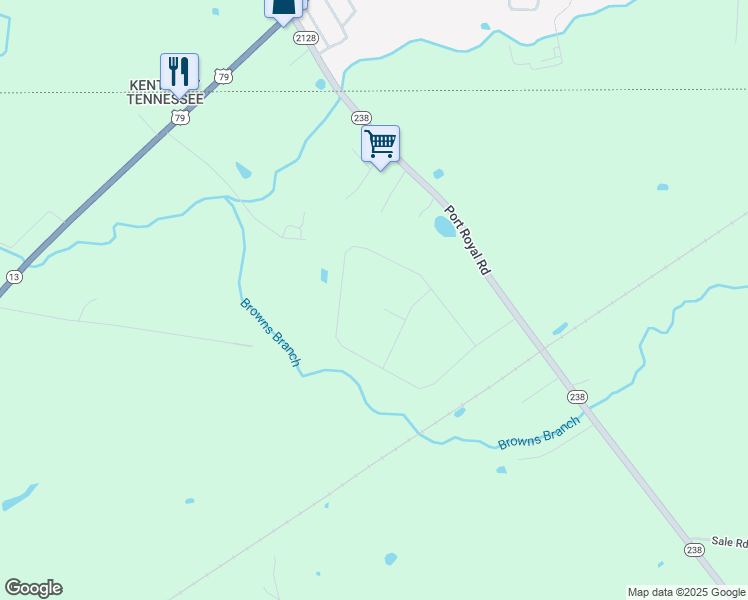 map of restaurants, bars, coffee shops, grocery stores, and more near 350 Shadybrook Lane in Clarksville