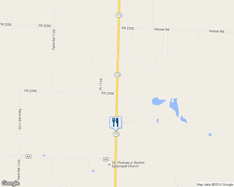 map of restaurants, bars, coffee shops, grocery stores, and more near Highway 112 in Cassville