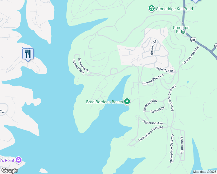 map of restaurants, bars, coffee shops, grocery stores, and more near 80 Celebration Cove Circle in Branson
