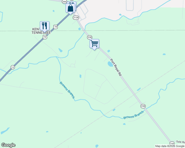 map of restaurants, bars, coffee shops, grocery stores, and more near 1385 Braxtons Run in Clarksville