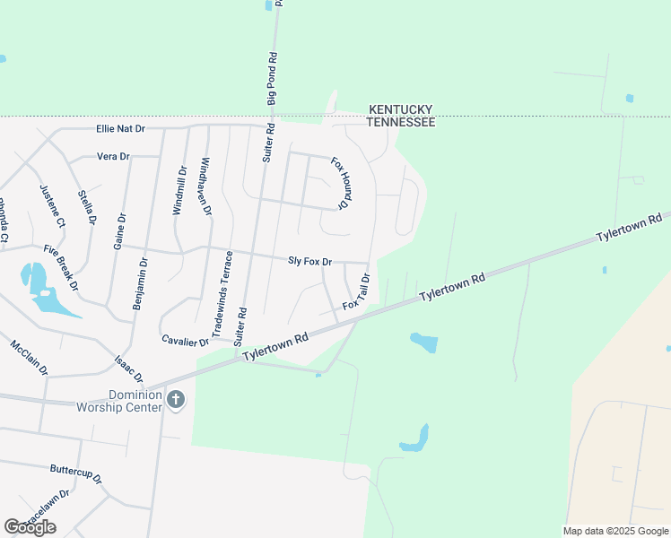 map of restaurants, bars, coffee shops, grocery stores, and more near 676 Sly Fox Drive in Clarksville