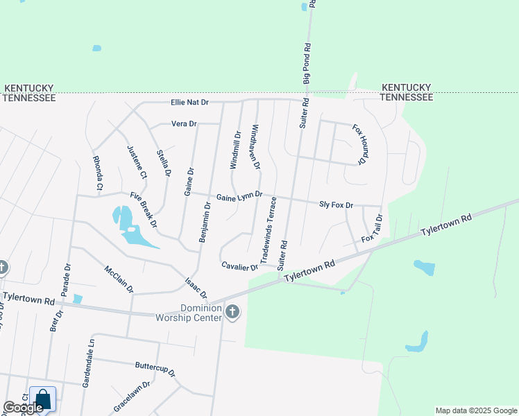 map of restaurants, bars, coffee shops, grocery stores, and more near 3731 Windhaven Court in Clarksville