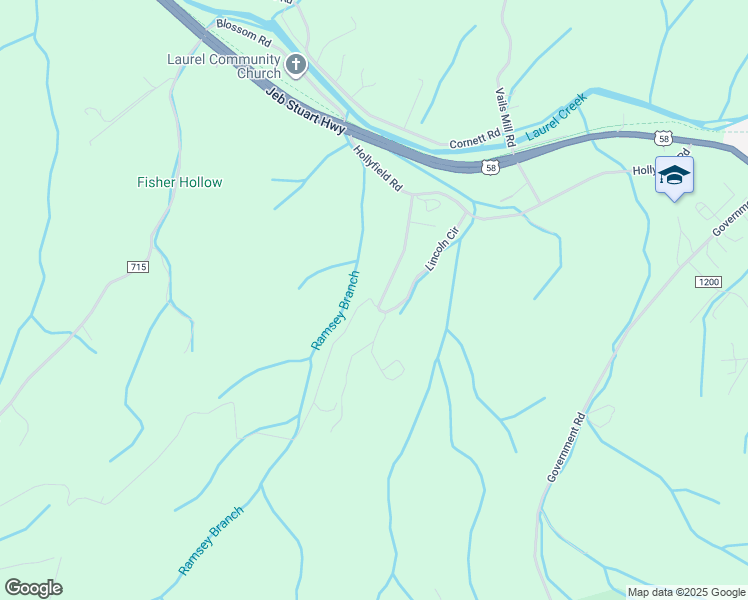 map of restaurants, bars, coffee shops, grocery stores, and more near 22278 Lincoln Circle in Damascus