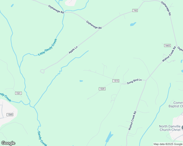 map of restaurants, bars, coffee shops, grocery stores, and more near 701 Song Bird Lane in Danville