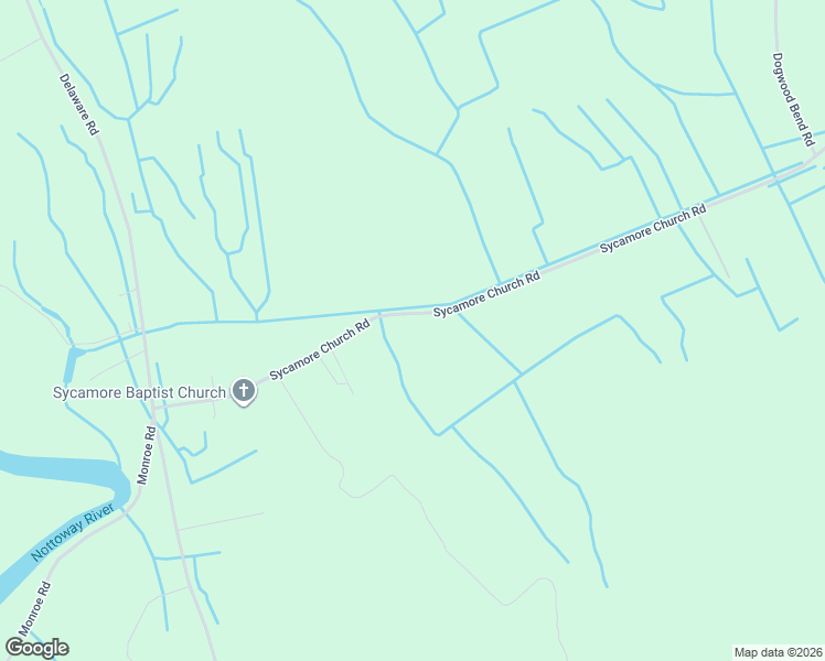 map of restaurants, bars, coffee shops, grocery stores, and more near 31308-31390 Sycamore Church Road in Franklin