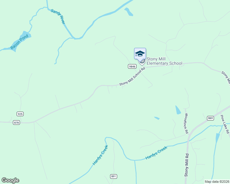 map of restaurants, bars, coffee shops, grocery stores, and more near 1357 Stony Mill School Road in Danville
