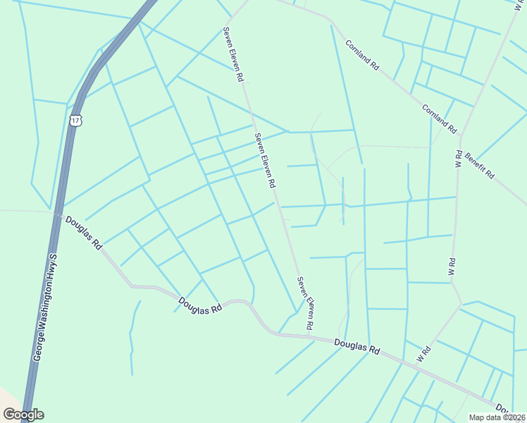map of restaurants, bars, coffee shops, grocery stores, and more near 2728 Seven Eleven Road in Chesapeake