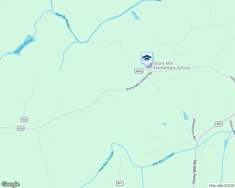 map of restaurants, bars, coffee shops, grocery stores, and more near 1357 Stony Mill School Road in Danville
