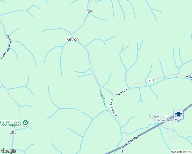 map of restaurants, bars, coffee shops, grocery stores, and more near County Road 630 in Washington County