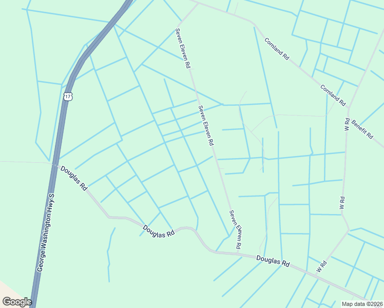 map of restaurants, bars, coffee shops, grocery stores, and more near 2716 Seven Eleven Road in Chesapeake