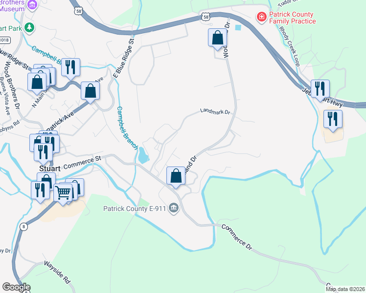 map of restaurants, bars, coffee shops, grocery stores, and more near 117 Rome Trail in Stuart