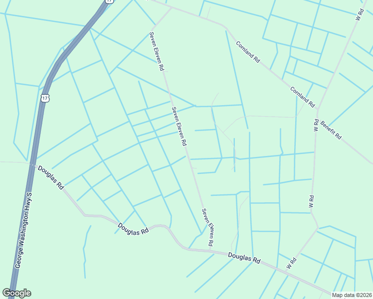 map of restaurants, bars, coffee shops, grocery stores, and more near 2728 Seven Eleven Road in Chesapeake