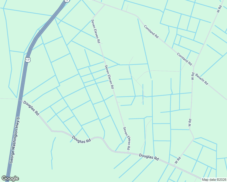 map of restaurants, bars, coffee shops, grocery stores, and more near 2728 Seven Eleven Road in Chesapeake